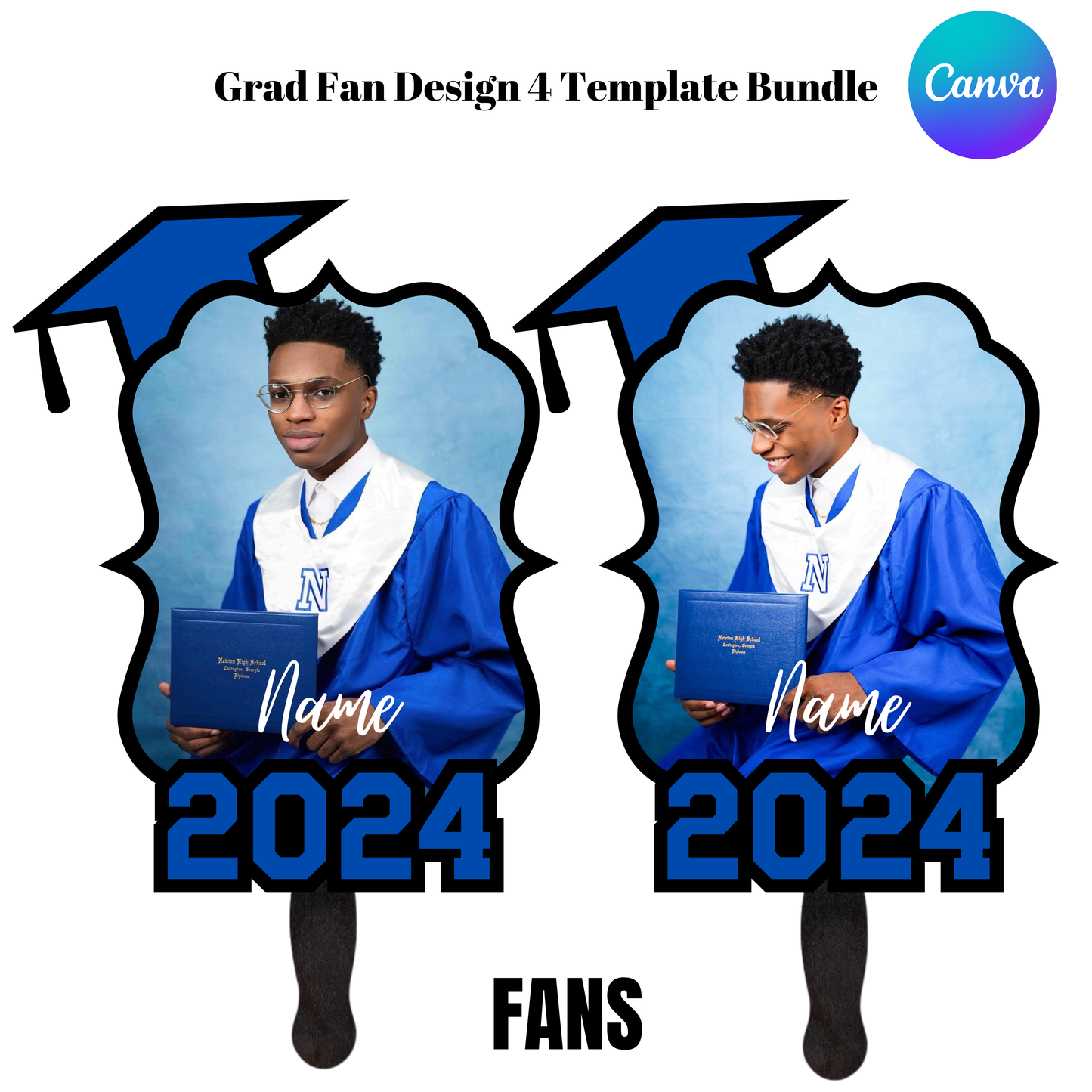 Editable Grad Fan Design 5 Template Bundle