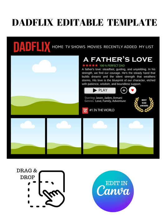 DADFLIX EDITABLE DESIGN TEMPLATE