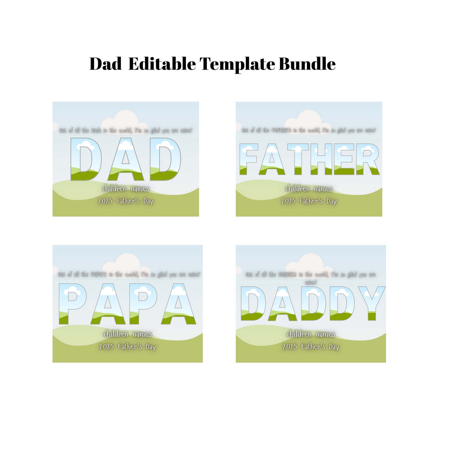 Dad Template Bundle