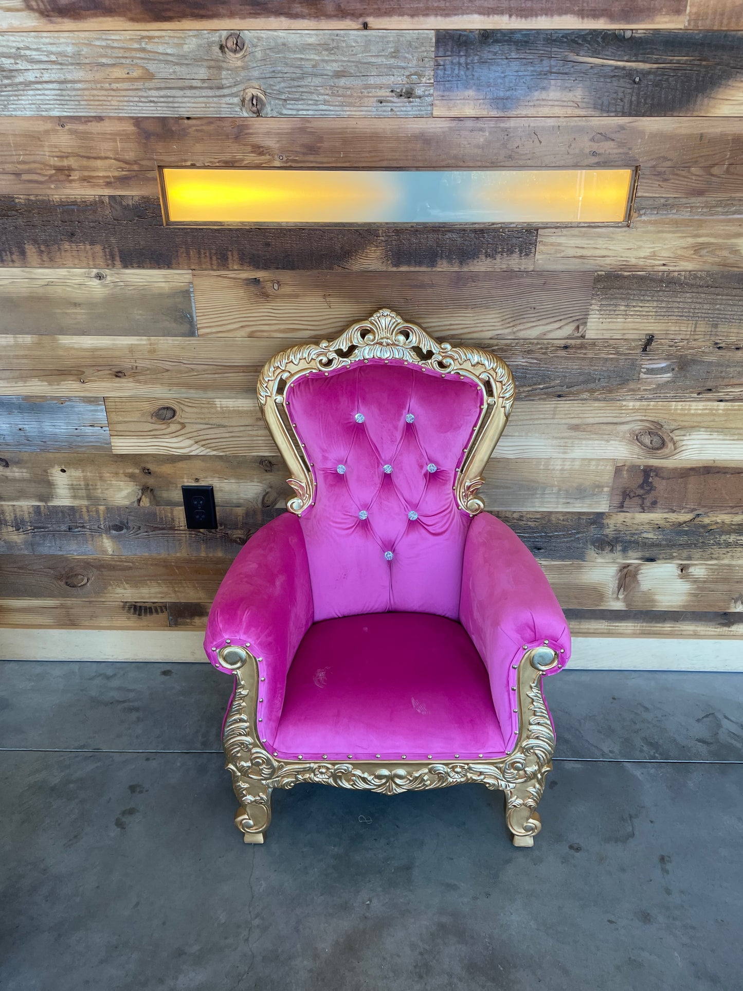 Child Pink Princess Throne Chair