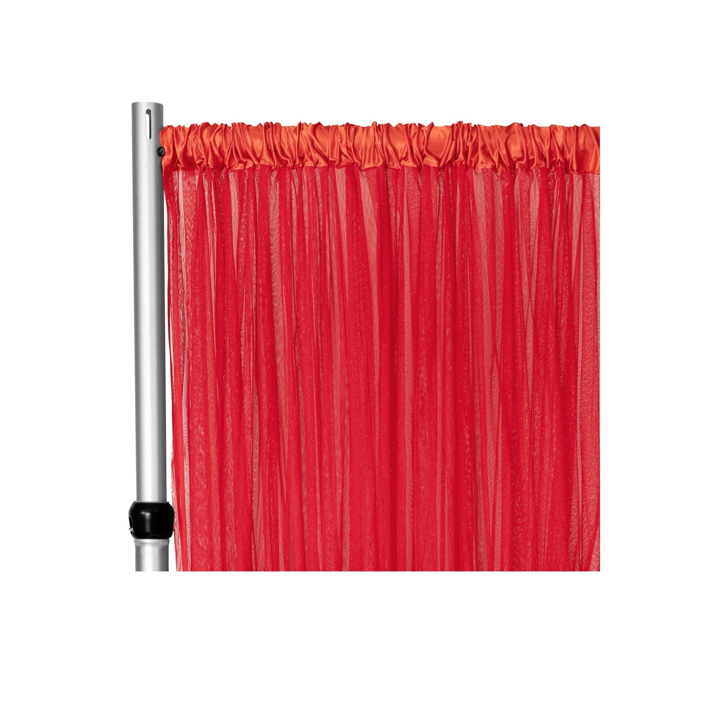 Red Tulle Drape Panel