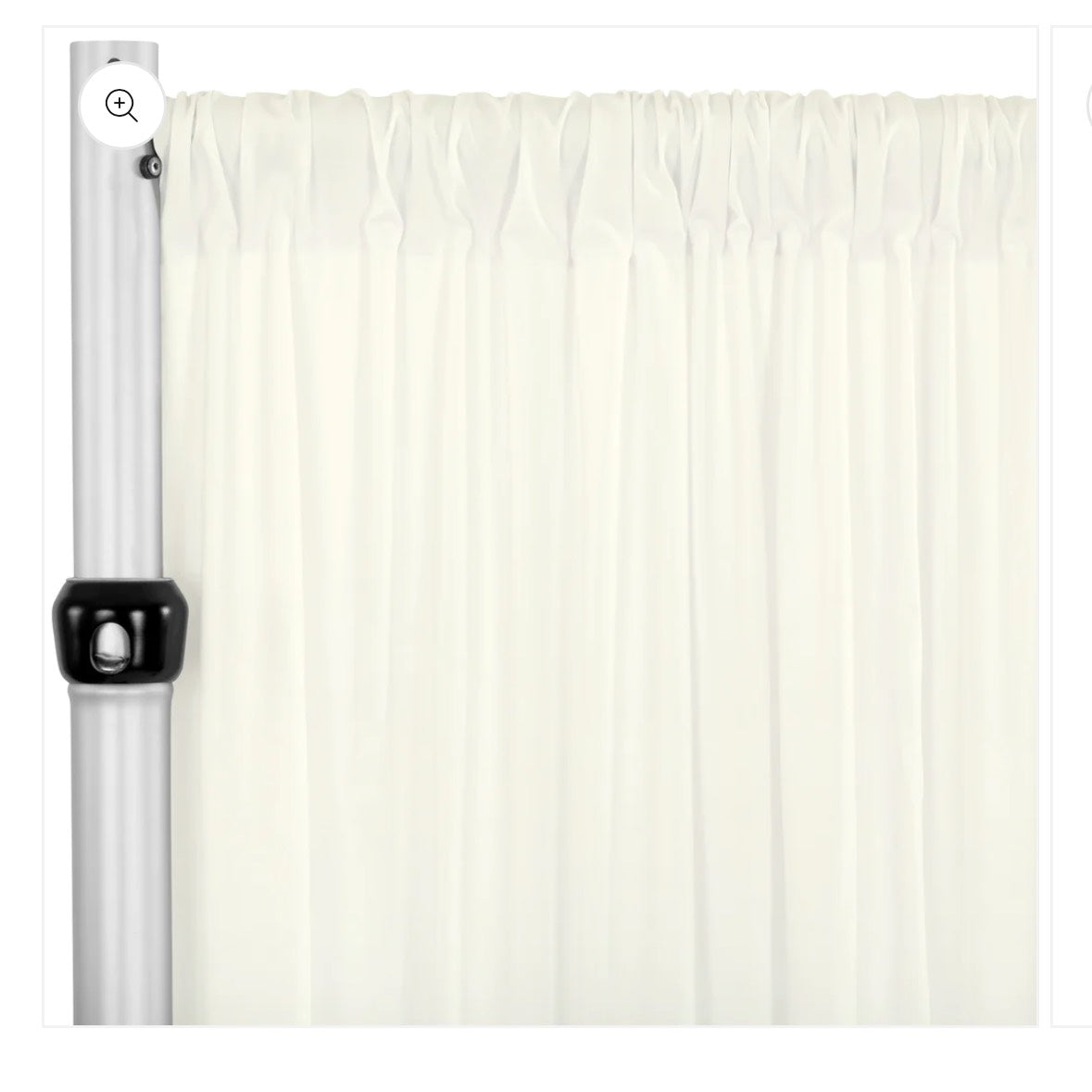 Ivory Spandex Drape Panel